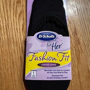 Dr Scholl's Fashion Fit Ghost Liner No Show Socks Black